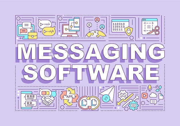 Messaging software word concepts banner