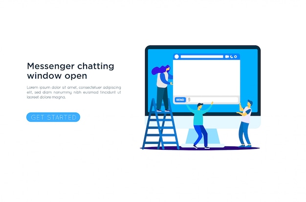 Vector messenger venster illustratie