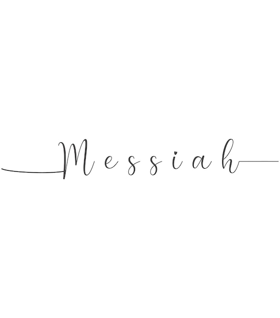 Messias afdrukbare, kerst wand decor, christelijke banner, Messias tekst, vectorillustratie