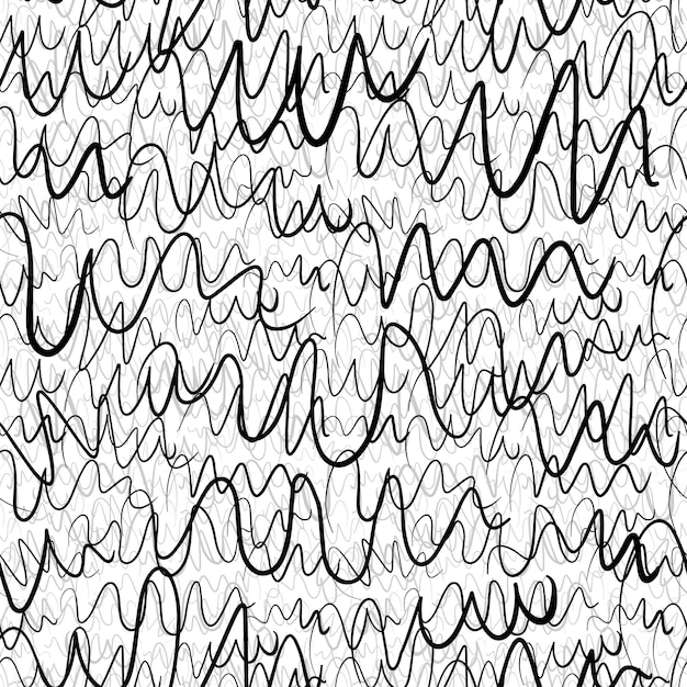 Vector messy lines seamless pattern