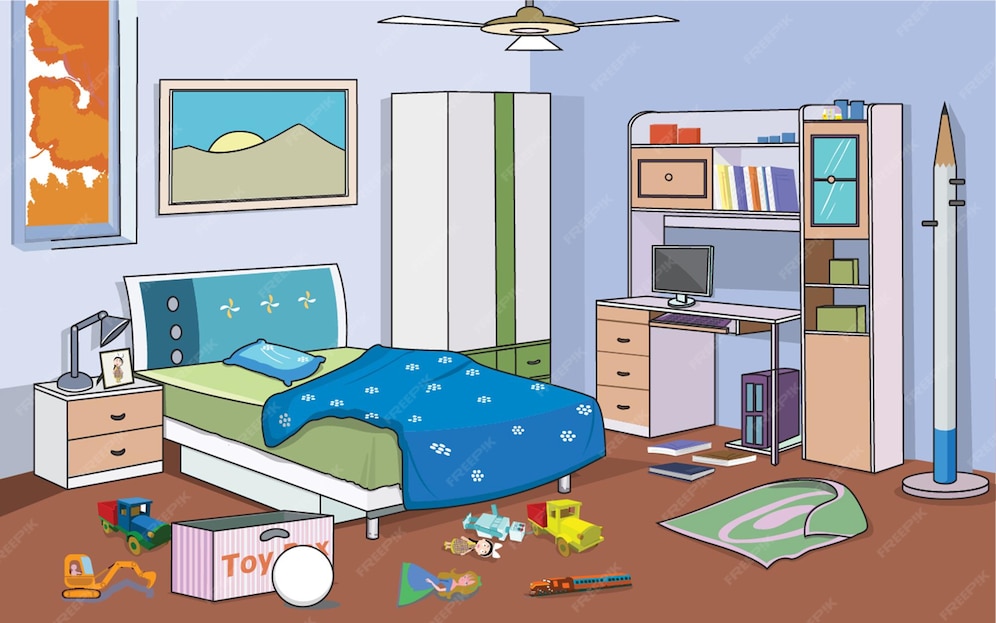 Premium Vector Messy Room Vector Illustration