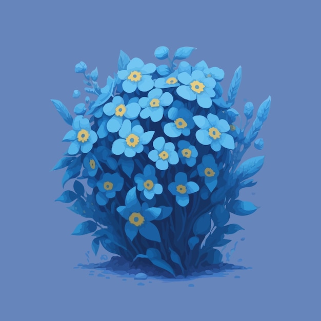 Vector met de hand geschilderde mooie bloemillustratie