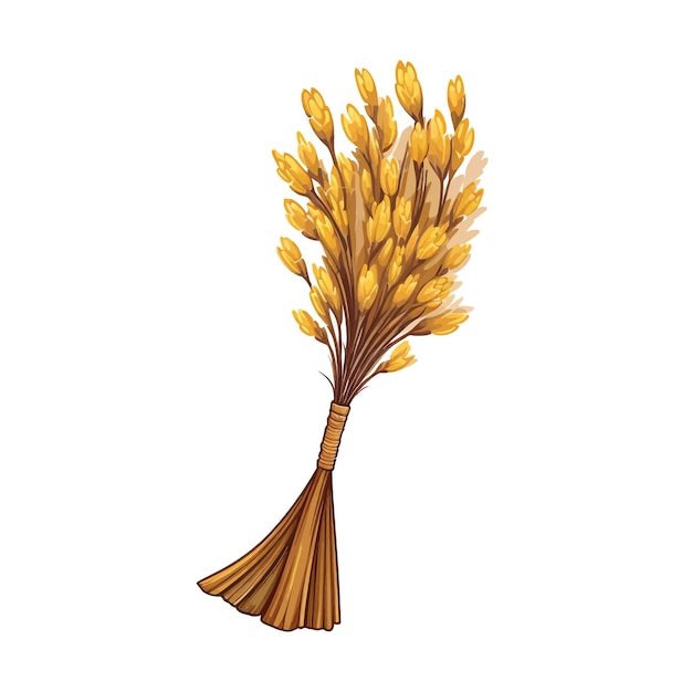 Vector met de hand getekend broom cartoon vector illustratie clipart witte achtergrond