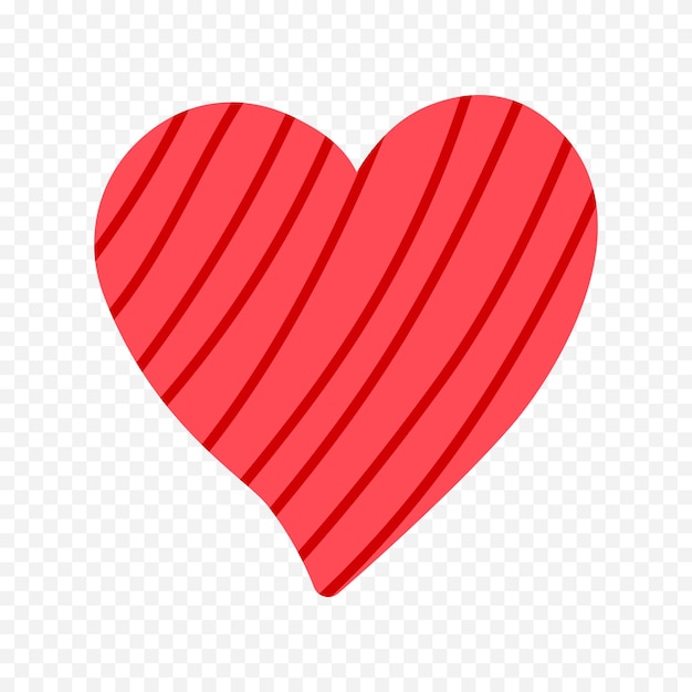 Met de hand getekend hart op witte achtergrond Valentijnsdag vector elementen hart vormen liefde