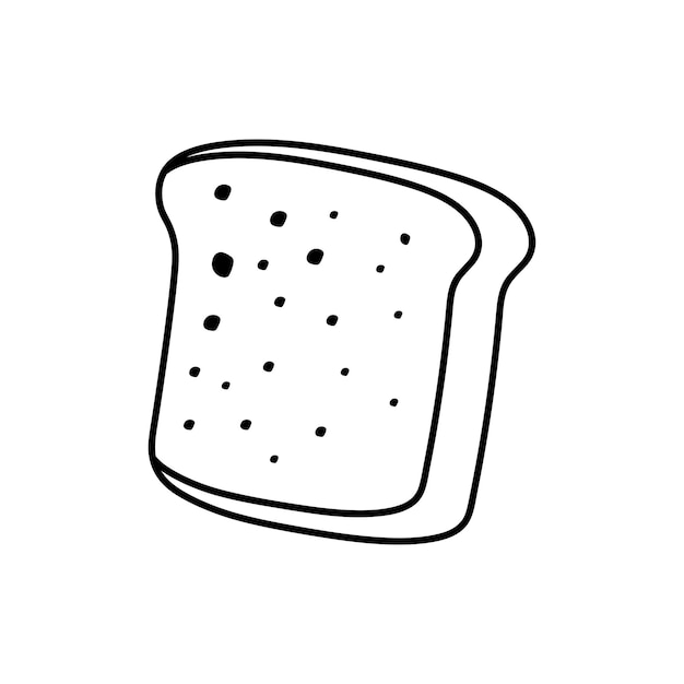 Met de hand getekend Kinderen tekenen Cartoon Vector illustratie honing tarwe brood pictogram
