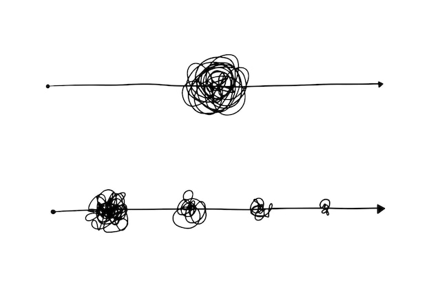 Met de hand getekend van tangle scrawl schets Abstract scribble Vector illustratie