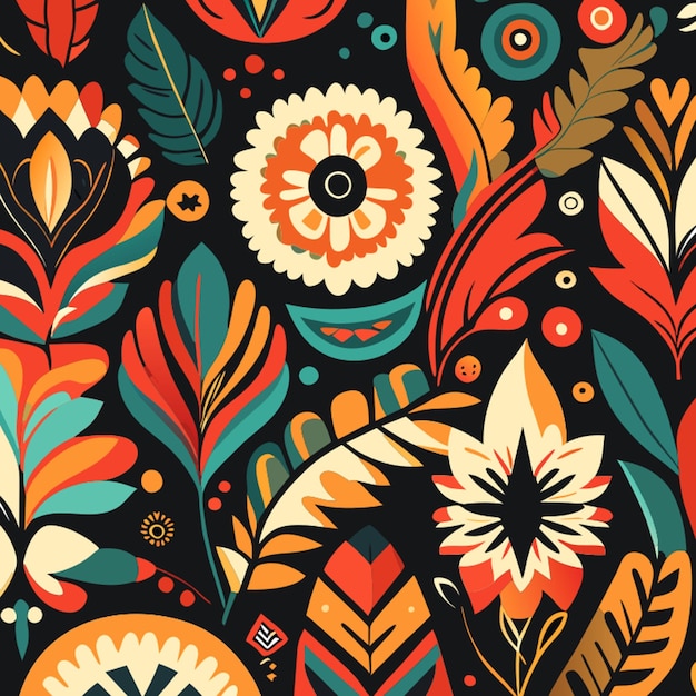 met de hand getekende abstracte naadloze patroon etnische achtergrond eenvoudige stijl geweldig voor textielbanners