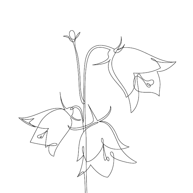 Met de hand getekende bloemenillustratie