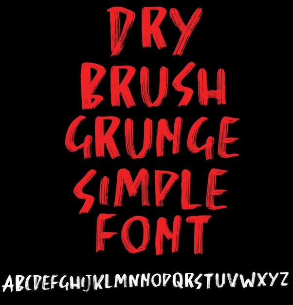 Met de hand getekende dry brush lettertype