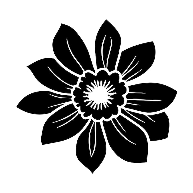 Met de hand getekende eenvoudige bloemillustratie