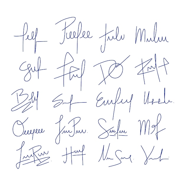 Met de hand getekende handtekening