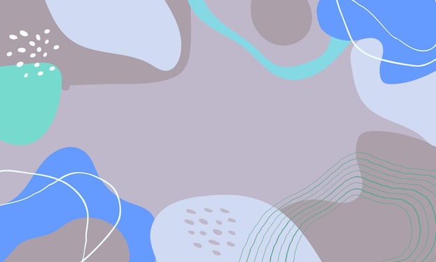 Met de hand getekende minimale achtergrond met de hand getekend abstracte vorm achtergrond