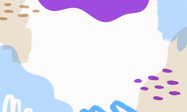 Met de hand getekende minimale achtergrond met de hand getekend abstracte vorm achtergrond