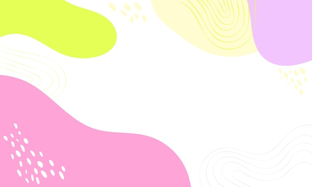 Met de hand getekende platte ontwerp abstracte doodle achtergrond