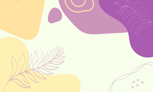 Met de hand getekende platte ontwerp abstracte doodle achtergrond