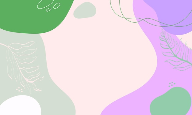 Met de hand getekende platte ontwerp abstracte doodle achtergrond