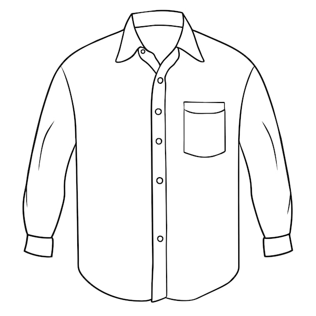 Vector met de hand getekende shirt tekening illustratie