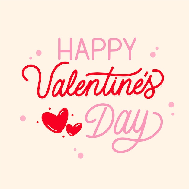 Met de hand getekende valentijnsdaglettering