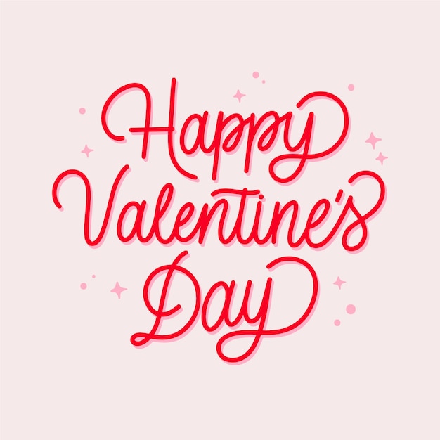 Met de hand getekende valentijnsdaglettering