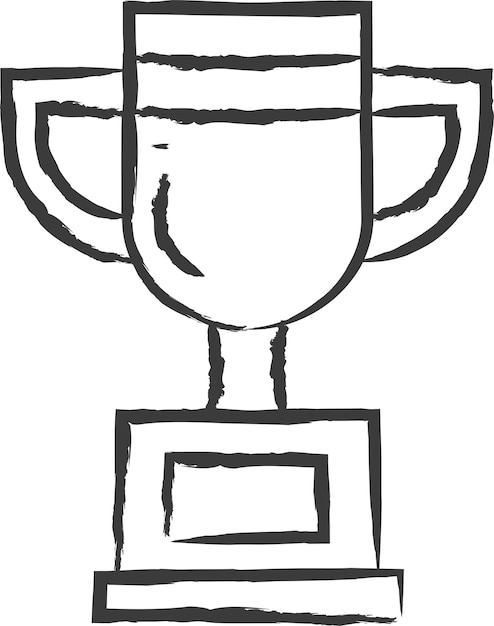 Met de hand getekende vectorillustratie van de trofee