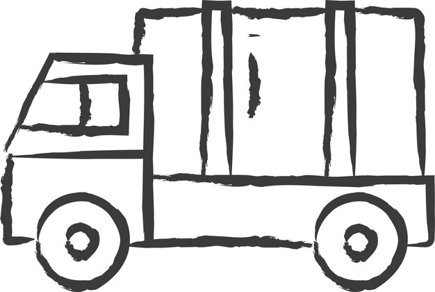 Vector met de hand getekende vectorillustratie van een kruiwagen
