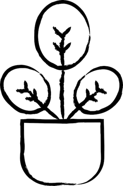 Met de hand getekende vectorillustratie van planten