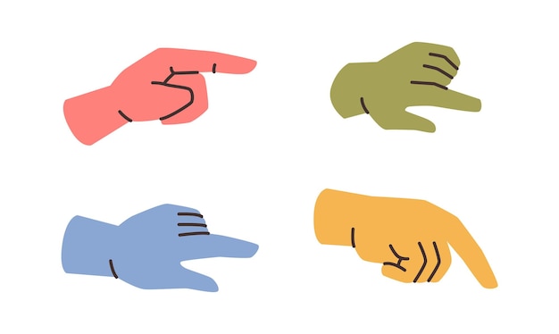 Met de wijsvinger naar de hand wijzen