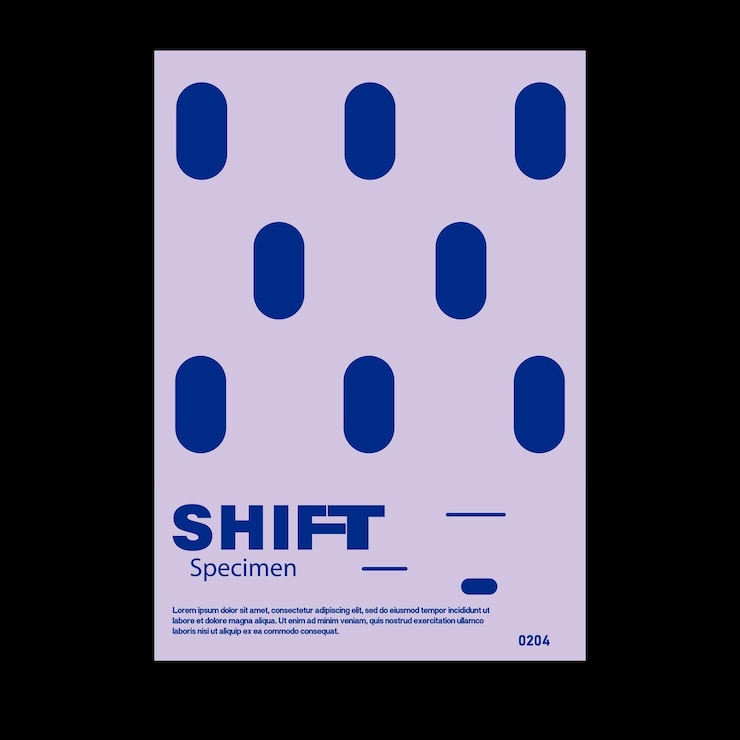 Vector meta modern aesthetics of swiss design poster layout graphic template made with bold typography and geometric shapes