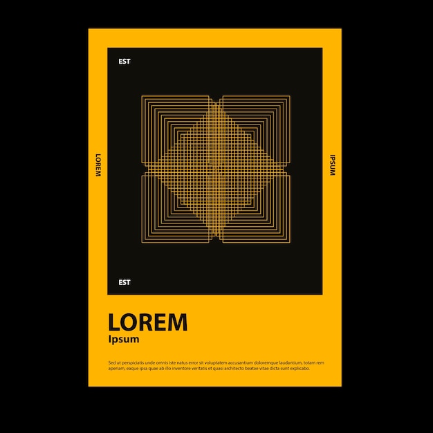 Meta modern aesthetics of Swiss design poster layout. Great for poster art, album cover prints.