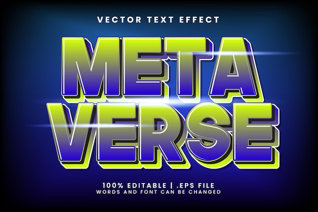 Meta verse text effect editable crypto and nft text style