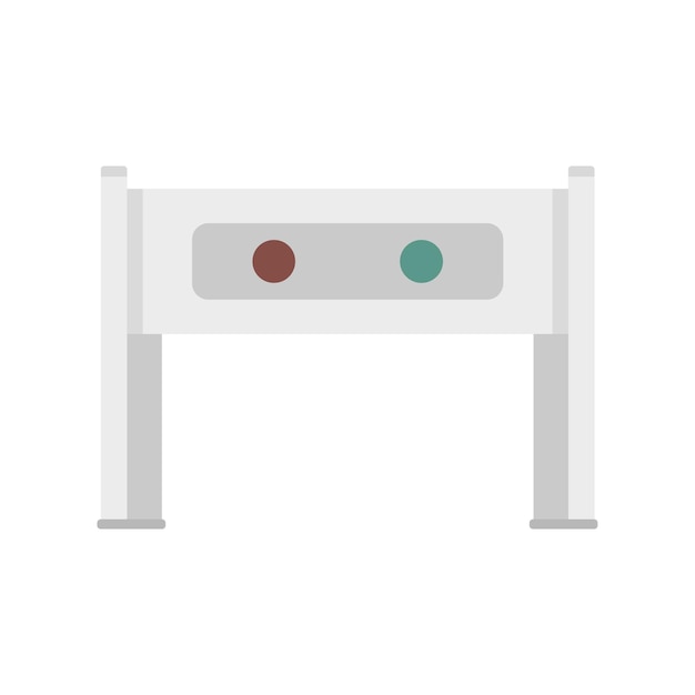 Metaaldetector pictogram Vlakke afbeelding van metaaldetector vector pictogram geïsoleerd op een witte achtergrond