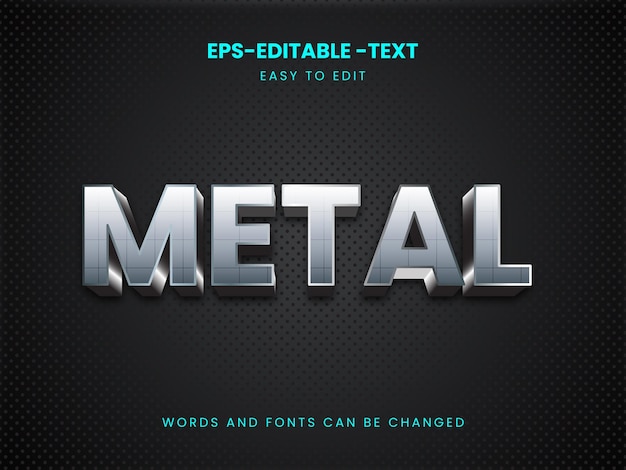 Metal 3d text Effect