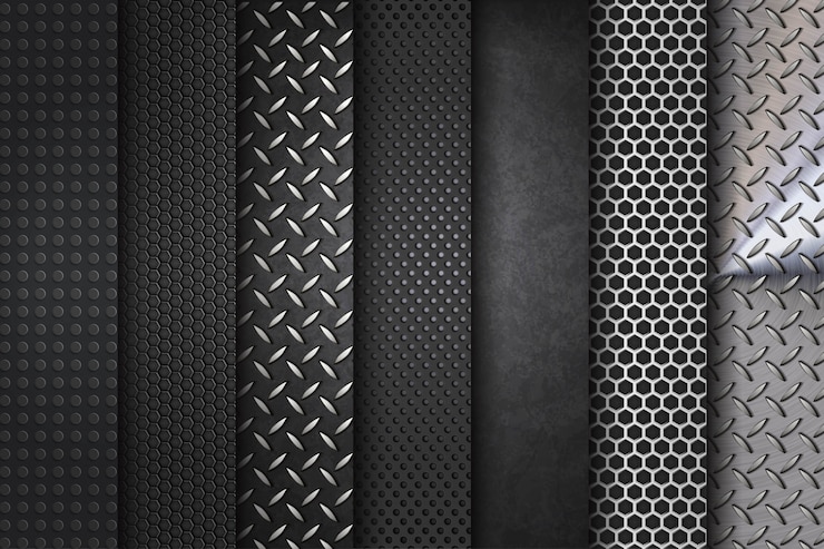 Vector metal achtergrond steel set collectie
