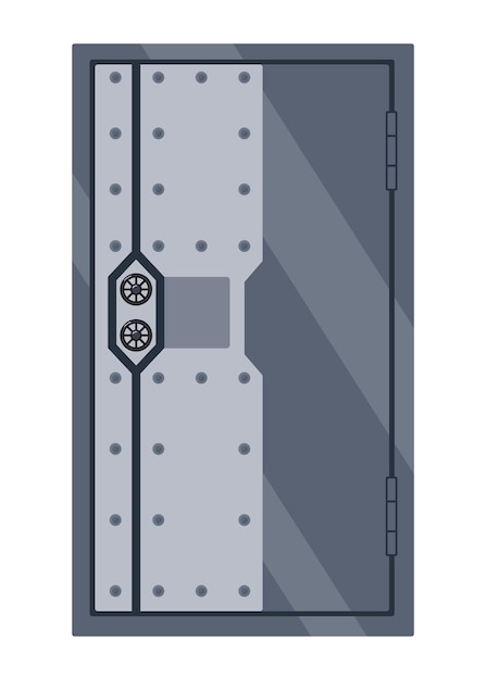 金属製の装甲金庫ドア信頼性の高いデータ保護預金ボックスアイコン個人情報の保護銀行の金庫室のドア