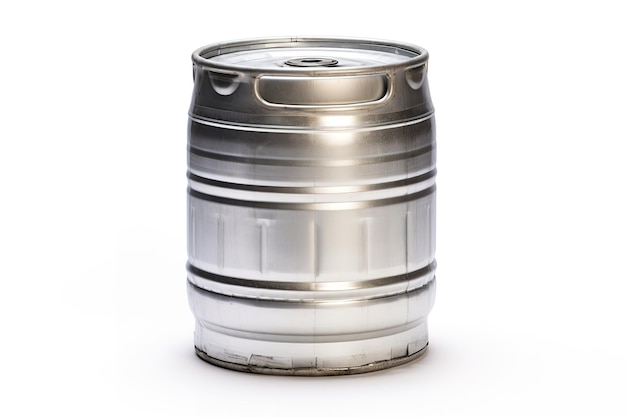 Vector metal beer keg 3d illustration isolated