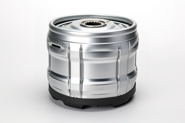 Metal beer keg 3d illustration isolated