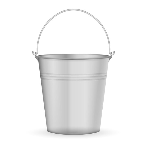 Vector metal bucket