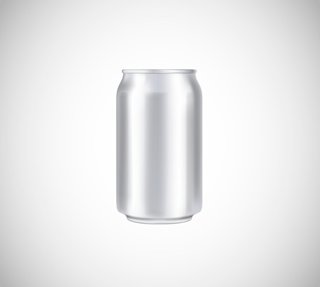 Metal can front view can vector visual 330 ml for beer lager alcohol soft drinks soda advertising