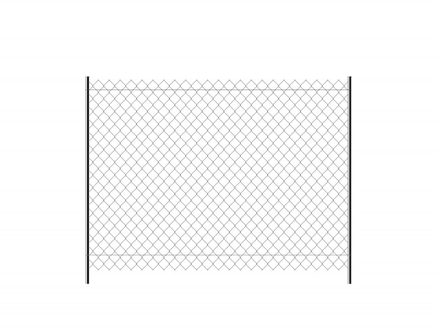 Metal chain link fence.