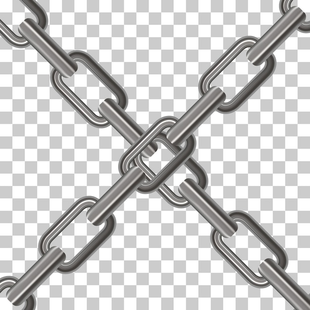 Metal chain links Vector