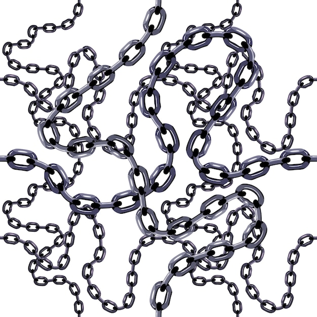 Vector metal chain links