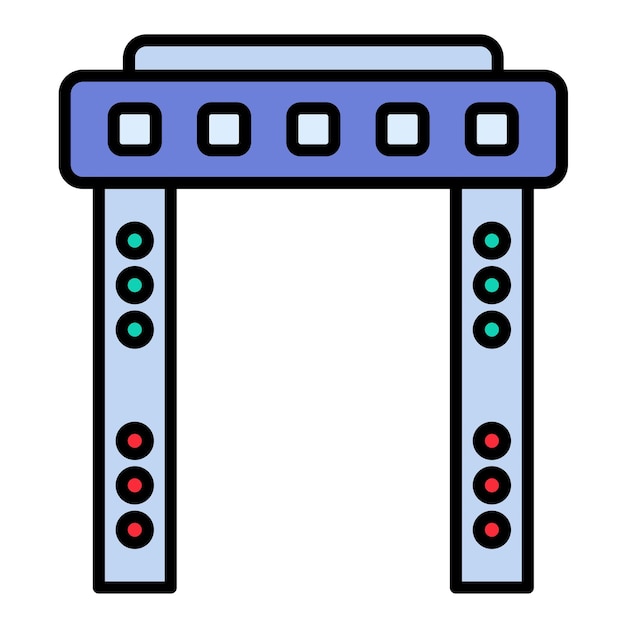 Metal Detector Flat Illustration