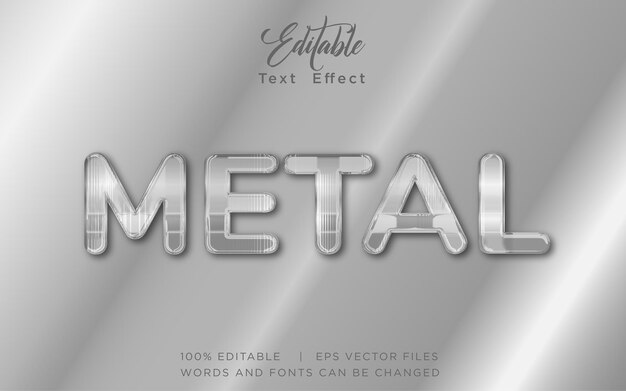 metal editable text effect