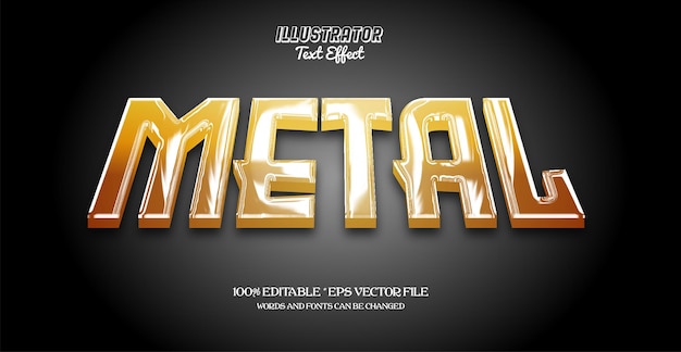 Metal Editable Text Effect