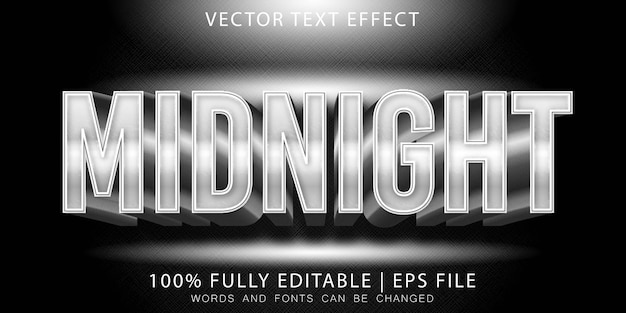 Vector metal editable text effect