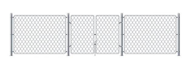 Metal enclosure with wire or police fence wired