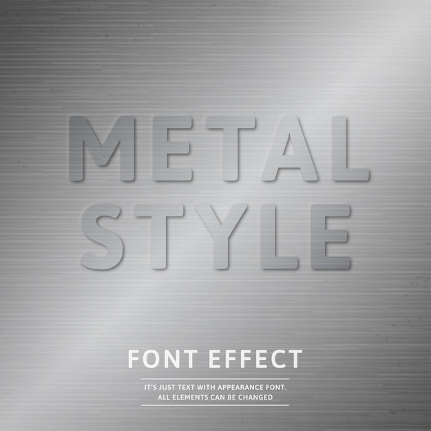 Effetto font metallico