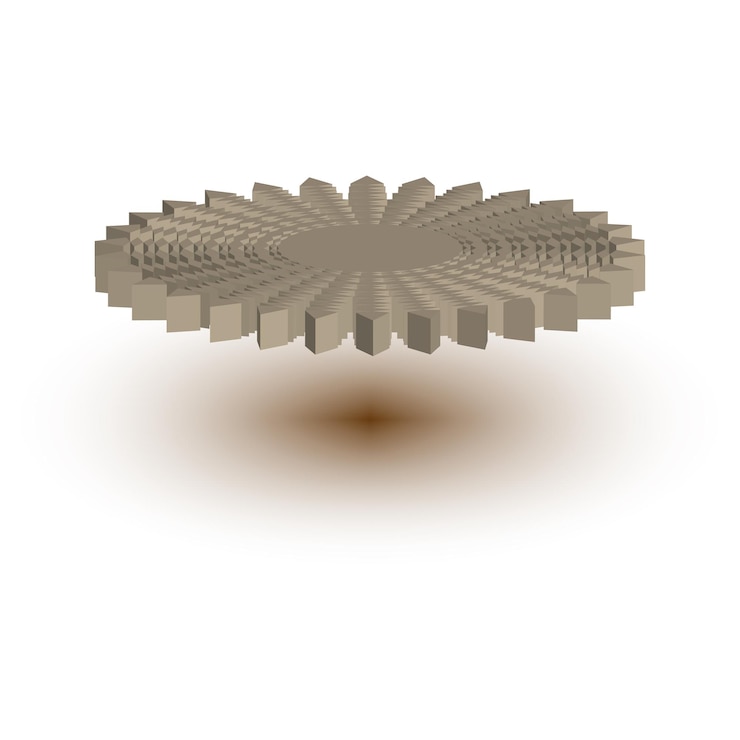 Vector metal gear object industrial radial disc mechanical spinner form vector machine part