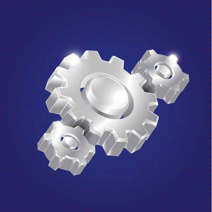 Vector metal gears with realistic concept