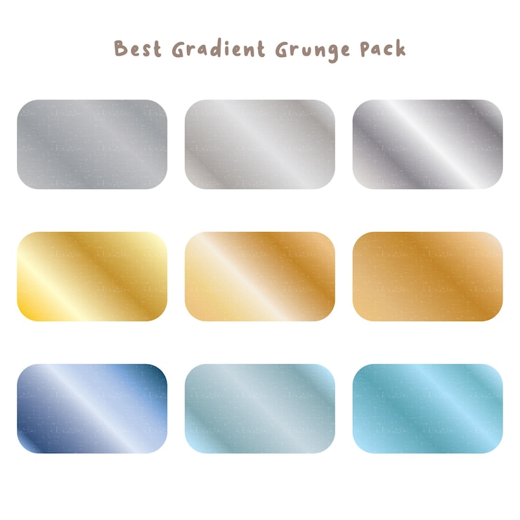 Vector metal gradien grunge pack gold
